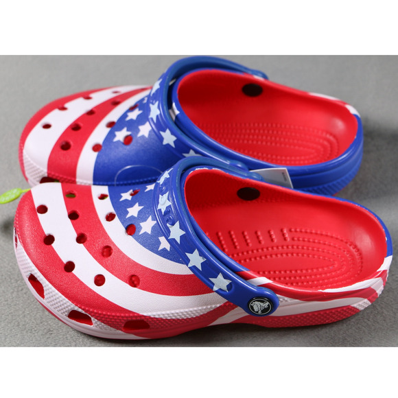 Crocs Classic American Flag Clog Mens 9 Womens 11 Patriotic Stars USA Shoes main image 9